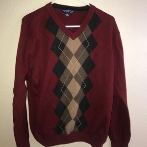 Roundtree & Yorke Sweater Burgundy Medium